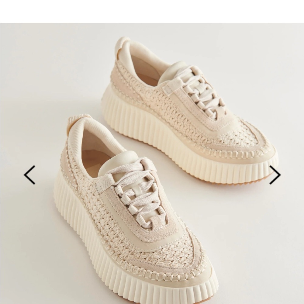 Dolce Vita Cream and Tan Sneakers